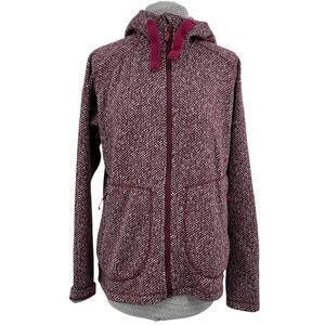RAB Amy Hoody Zip Up Rioja Red Fleece Jacket Hoodie Hiking Outdoors Top Size L